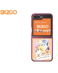 Samsung Accy SKZOO Frame Eco-Friends Case for Galaxy Z Flip5 Orange, FPF731SBJNW