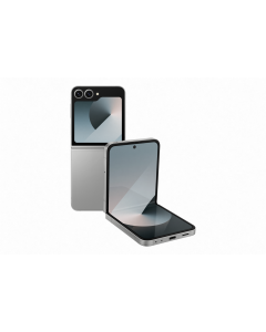 Front and rear view of Samsung Galaxy Z Flip6 5G, 512GB Smartphone, Silver Shadow 