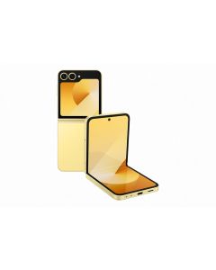 Front and rear view of Samsung Galaxy Z Flip6 5G, 256GB Smartphone, Yellow