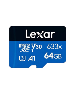 Lexar 64GB High-Performance 633x UHS-I microSDXC Memory Card with SD Adapter