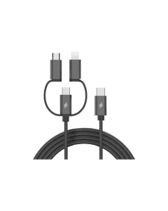 Smartix Premium 3 in 1 Braided Cable USB-C to USB-C/Lightning/Micro USB
