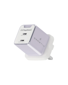 Smartix Premium Compact UK Wall Adaptor 45W GaN, White