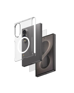 Smartix Ultraguard Magnetic Bundle for Samsung Z Fold8, Screen Protector + Magnetic Clear Case