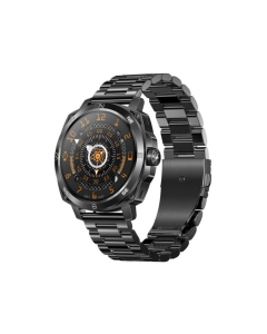 Titan Fastrack Radiant 1.43-inch AMOLED Round Display with Functional Crown - FX338124NM01, Black