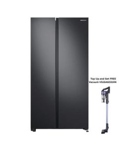 Samsung 680L Side by Side Refrigerator, Digital Inverter Technology, All Around Cooling, Black - RS62R5001B4