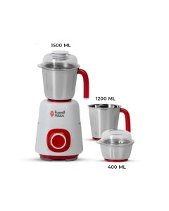 Russell Hobbs 550W Mixer Grinder Power with 3 Piece Stainless Steel Jars - RH42504 - Clearance Model
