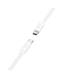  Juice USB Type-C to USB Type-C Braided 2m Charging Cable, White