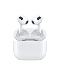 Front view of Apple AirPods 3rd Generation with Lightning Charging Case