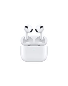 Front view of Apple AirPods 3rd Generation with Lightning Charging Case