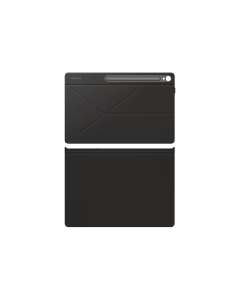 Front and rear view of Samsung Smart Book Cover for Galaxy Tab S10 FE Plus, Black - BX620PBEGWW 