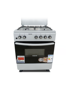 Fiesta 60x60 Gas Cooker & Oven, Silver - FG6402GFZG