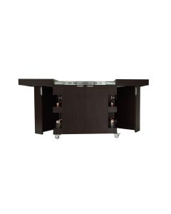 Zenan Food Warmer Trolley, With Side Storage, Wooden Body - ZFW-T007SC